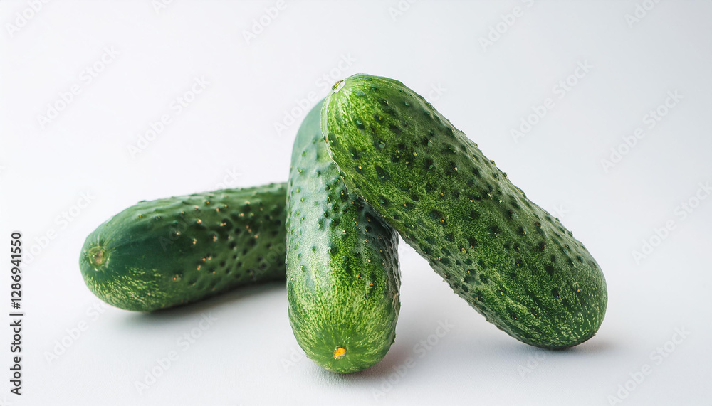 Fresh and ripe green cucumber. Organic and tasty vegetable. Natural farm product. Fresh and ripe green cucumber. Organic and tasty vegetable. Natural farm product.