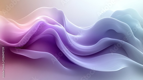 Abstract Purple and Blue Wave Pattern Design