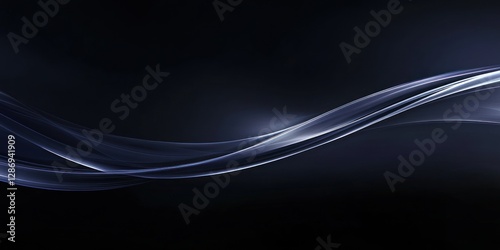 Abstract Dark Blue Wave Light Design Background