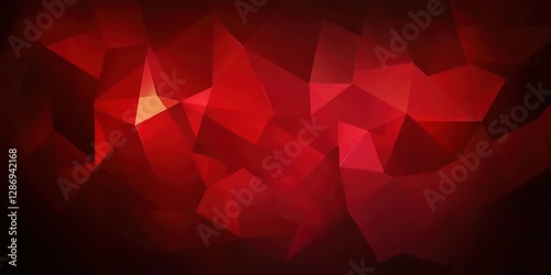 Abstract Red Polygonal Geometric Background Design