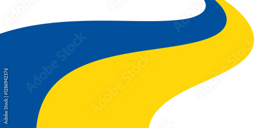 Ukraine flag on a white background. Vector illustration.