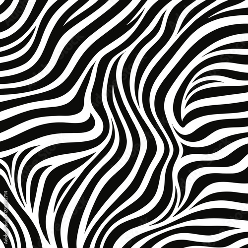 Zebra Stripes Pattern, Black and White Animal Print