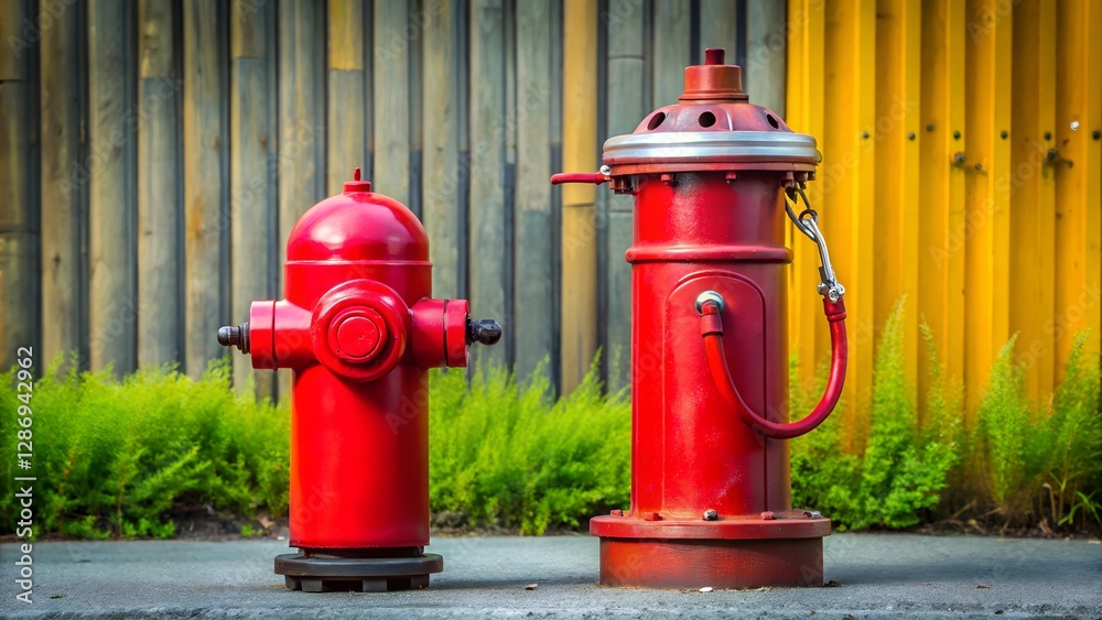 red fire hydrant in the street red fire hydrant in the street