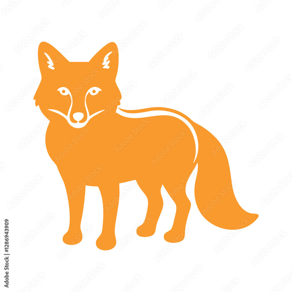 Fototapeta premium red fox cartoon