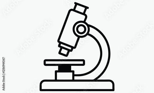 microscope silhouette,  medical and research icon, microscope black silhouette vector illustration isolated on a transparent background 