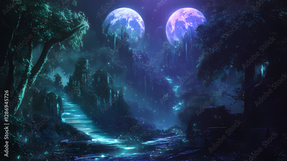 mystical glowing jungle mystical glowing jungle