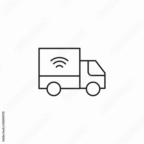 truck technology icon sign vector