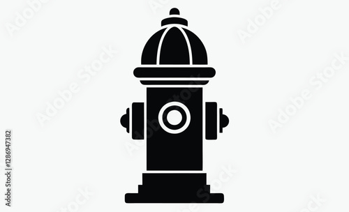 fire hydrant silhouette vector, fire hydrant silhouette, firefighting equipment icon, black vector illustration