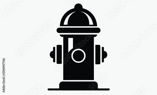 fire hydrant silhouette vector, fire hydrant silhouette, firefighting equipment icon, black vector illustration