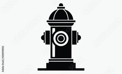 fire hydrant silhouette vector, fire hydrant silhouette, firefighting equipment icon, black vector illustration