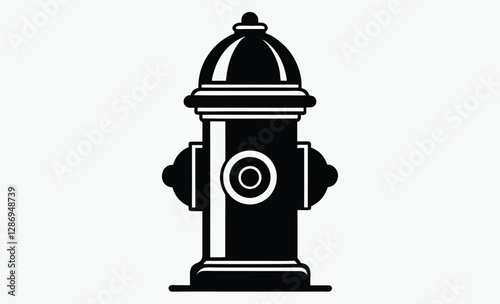 fire hydrant silhouette vector, fire hydrant silhouette, firefighting equipment icon, black vector illustration
