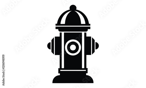 fire hydrant silhouette vector, fire hydrant silhouette, firefighting equipment icon, black vector illustration