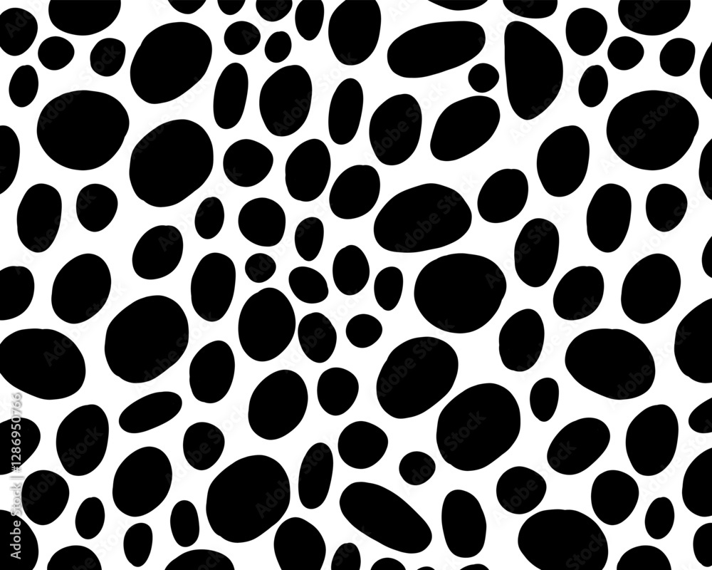 Hand Drawn dash pattern. Seamless pattern with small black lines