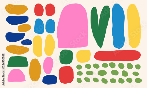 Abstract shapes set. Cut out shapes collection