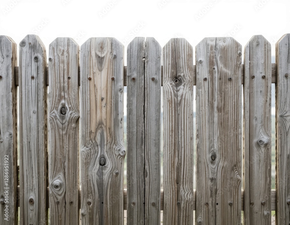 Rustic Wooden Fence Panel Close-up Texture with Weathered Wood Grain Rustic Wooden Fence Panel Close-up Texture with Weathered Wood Grain
