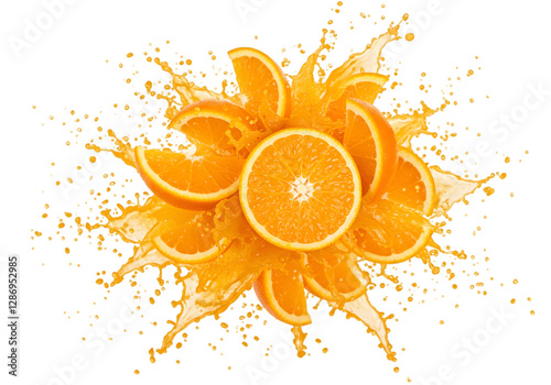 orange juice blast isolated