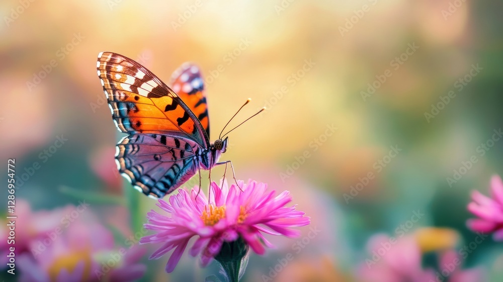 Celebrating women's day with a butterfly on a flower, honoring earth day in ##nature #ecology Celebrating women's day with a butterfly on a flower, honoring earth day in ##nature #ecology