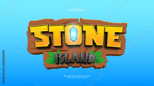 Stone island editable text effect, adventure text style