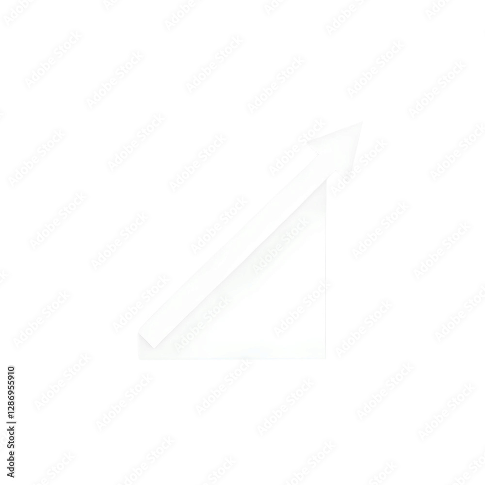 3d illustration of a rising chart with a transparent effect, symbolizing business and financial growth 3d illustration of a rising chart with a transparent effect, symbolizing business and financial growth