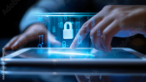 Hand Reaching For Digital Security