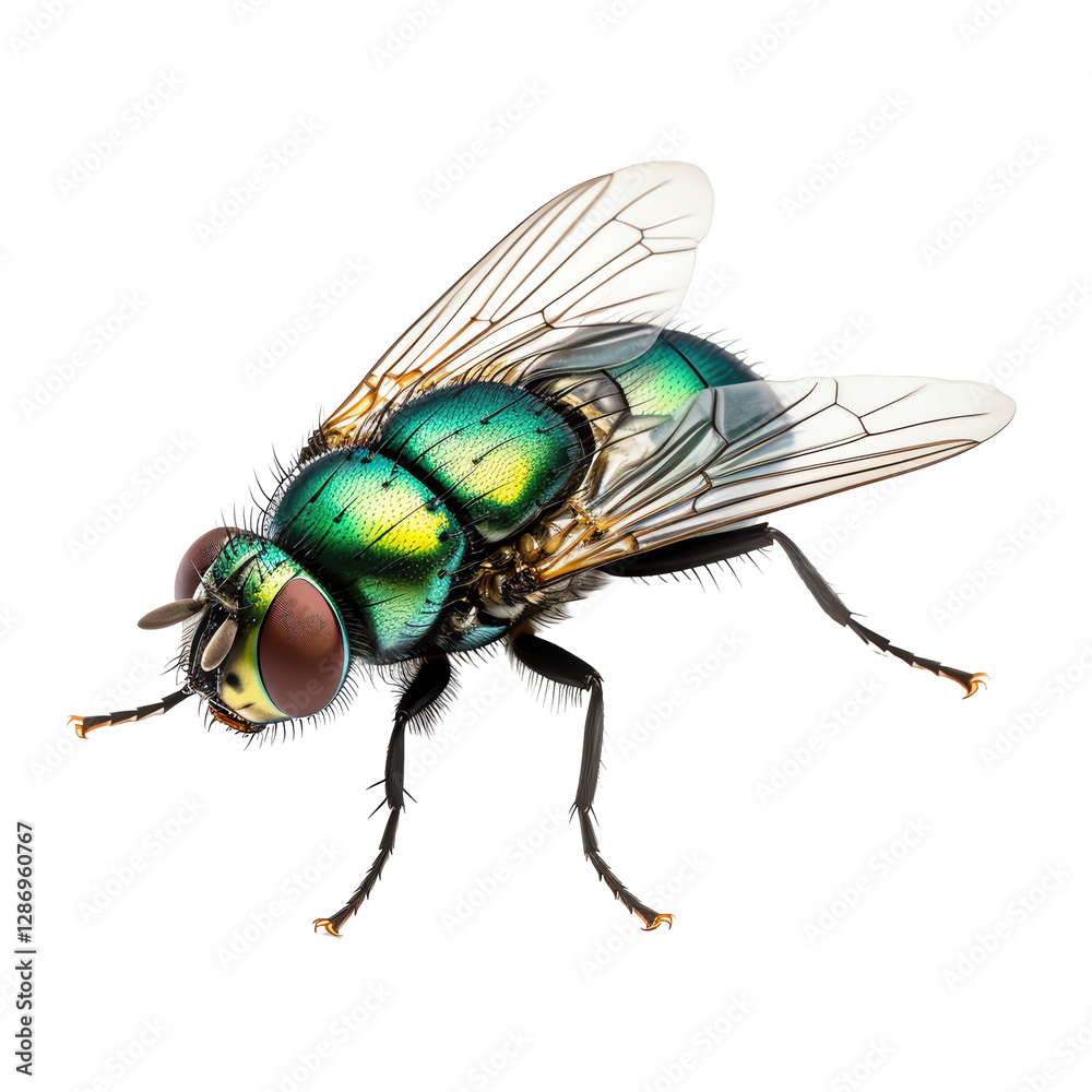 Isolated Green Bottle Fly Isolated Green Bottle Fly