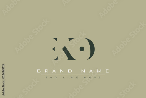 EKO abstract letter logo design. This logo is designed by three abstract letters.