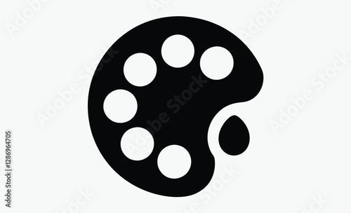 Palette icon, Palette Vector, painting and art symbol, vector illustration