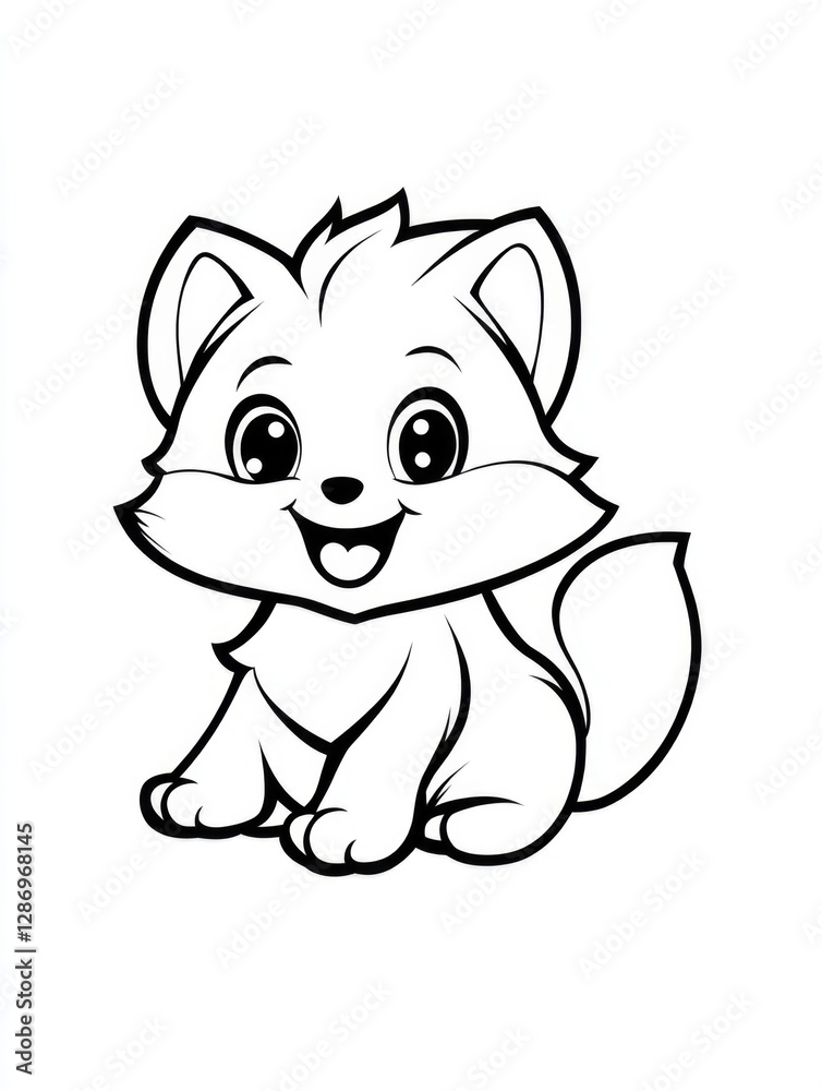 This adorable cartoon fox character features a joyful expression and a fluffy tail, making it an ideal image for children's books and playful designs. This adorable cartoon fox character features a joyful expression and a fluffy tail, making it an ideal image for children's books and playful designs.