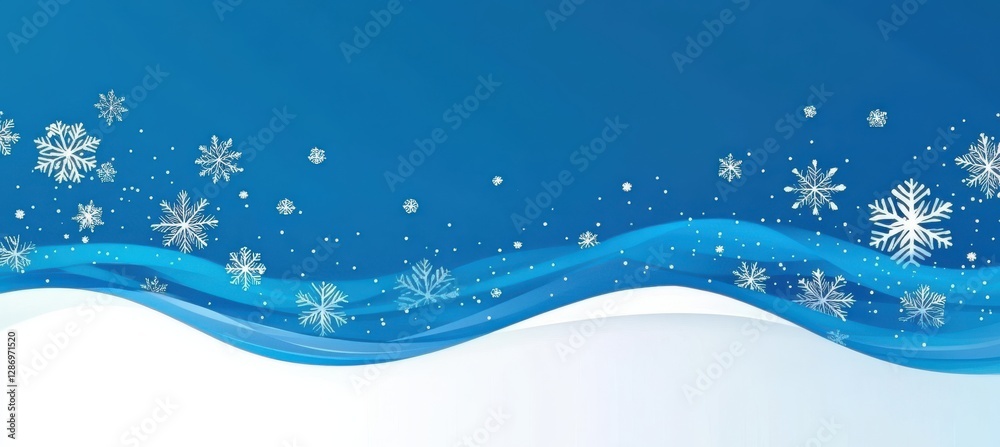 Blue Christmas Design with Snowflake Pattern Blue Christmas Design with Snowflake Pattern