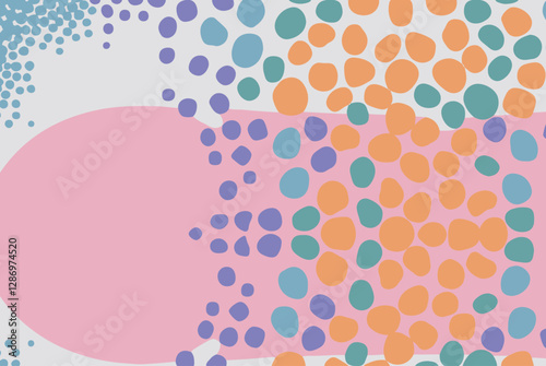 Colorful vector abstract simple pattern for your game or background. pastell bubbles, spots and dots wallpaper
