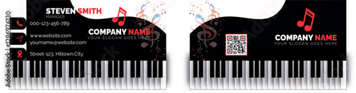 Piano Business Card Template