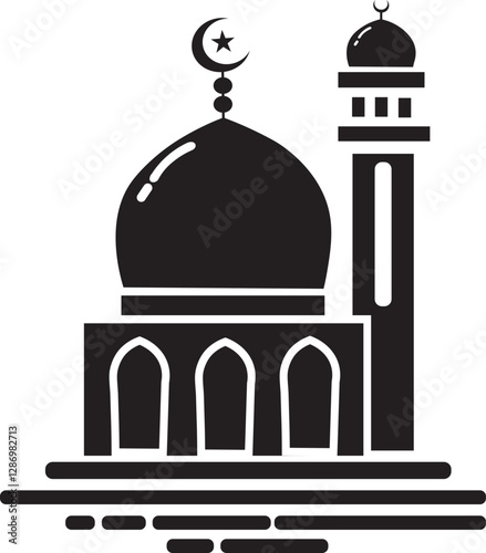 Islamic mosques and decorations for the holy month of Ramadan