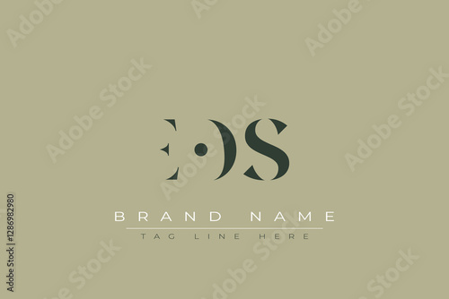 Tableau sur toile EOS abstract letter logo design