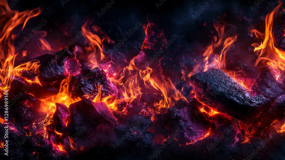 Fiery background with dancing flames and varied shapes for dynamic designs Fiery background with dancing flames and varied shapes for dynamic designs