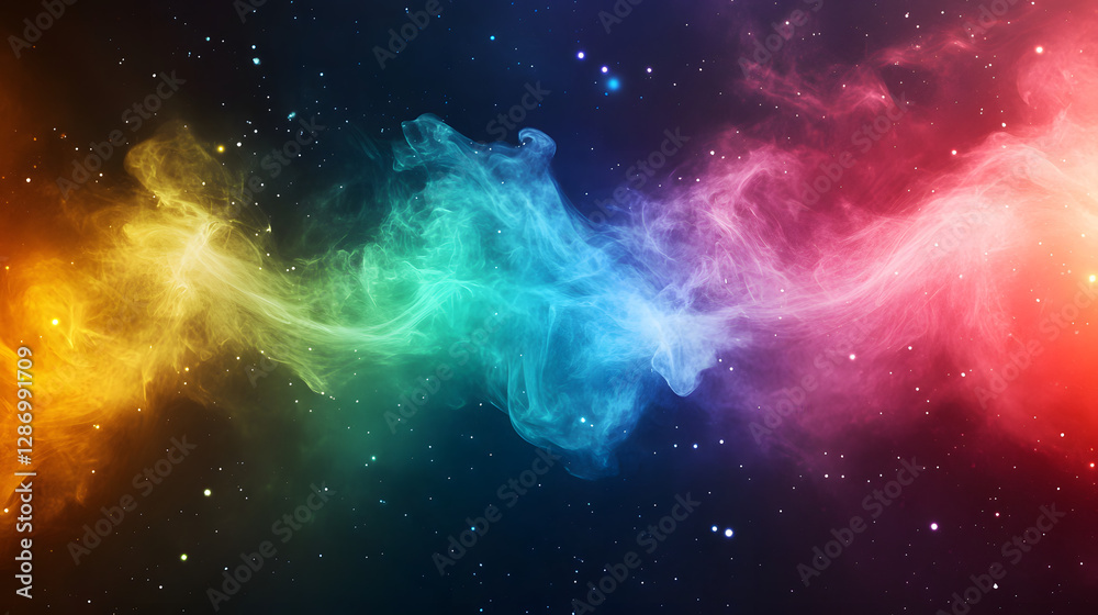 Fototapeta premium rainbow in space wallpaper gay
