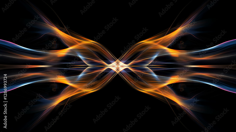 Obraz premium Dynamic abstract light beams background for modern design projects