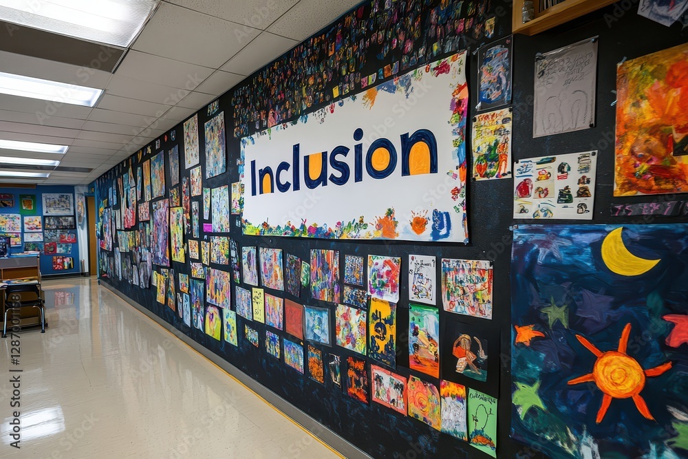 Classroom wall with Classroom wall with