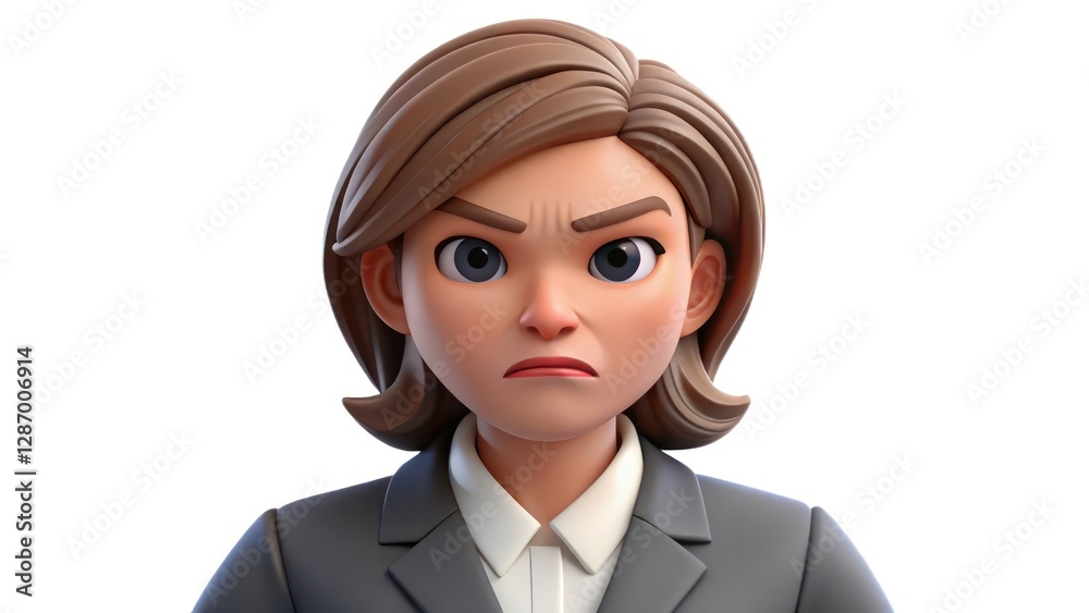 an angry businesswoman with a stern expression, conveying frustration or disapproval. The woman is wearing a business suit an angry businesswoman with a stern expression, conveying frustration or disapproval. The woman is wearing a business suit