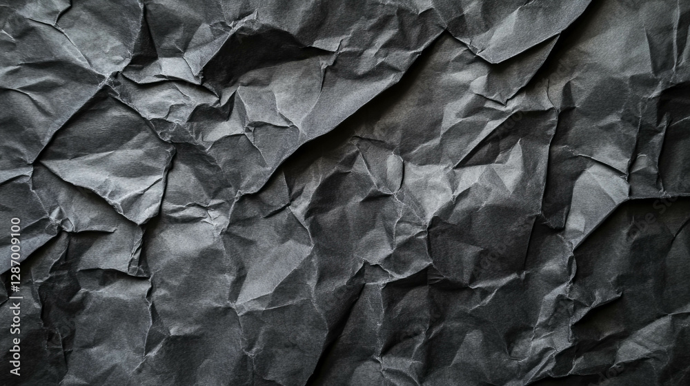 Abstract black crumpled paper texture for creative background and design Abstract black crumpled paper texture for creative background and design