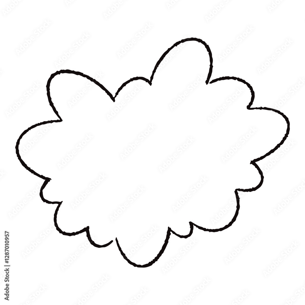 手描きのもこもこの吹き出し 手描きのもこもこの吹き出し
