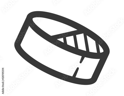 Black-and-white medical tablet round pill