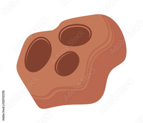 Meteor stone floating space body