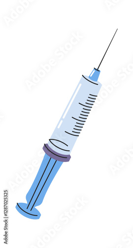 Medical injection syringe cartoon supply
