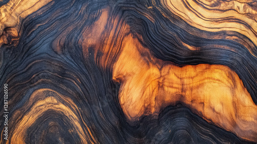 Rich gaboon ebony wood texture with intricate black patterns for creative design projects