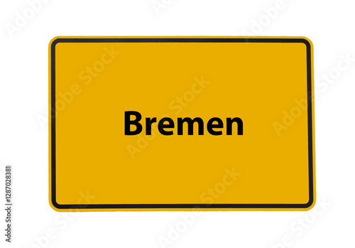 Ortsschild Bremen freigestellt