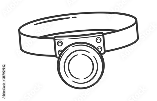Otolaryngological head mirror reflector doodle