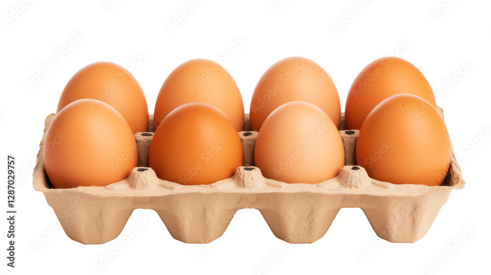 Isolated Carton of Brown Eggs Isolated Carton of Brown Eggs