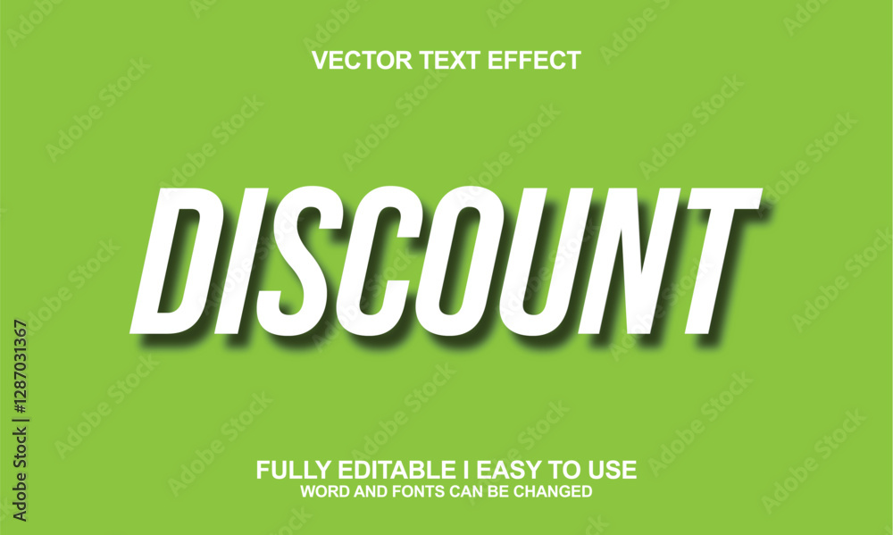 Editable Font Vector Effect
