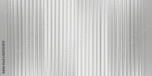 Iced glass texture. Holograph metal reed flute laser background. Ripple pattern effect. Silver striations frosty iridescent reflect mirror. Square abstract line gradient. Ribbed 3d prism pastel stripe