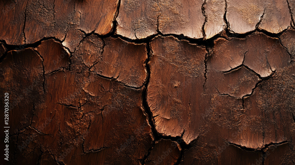 Mahogany texture with filled cracks for interior design and crafting projects Mahogany texture with filled cracks for interior design and crafting projects